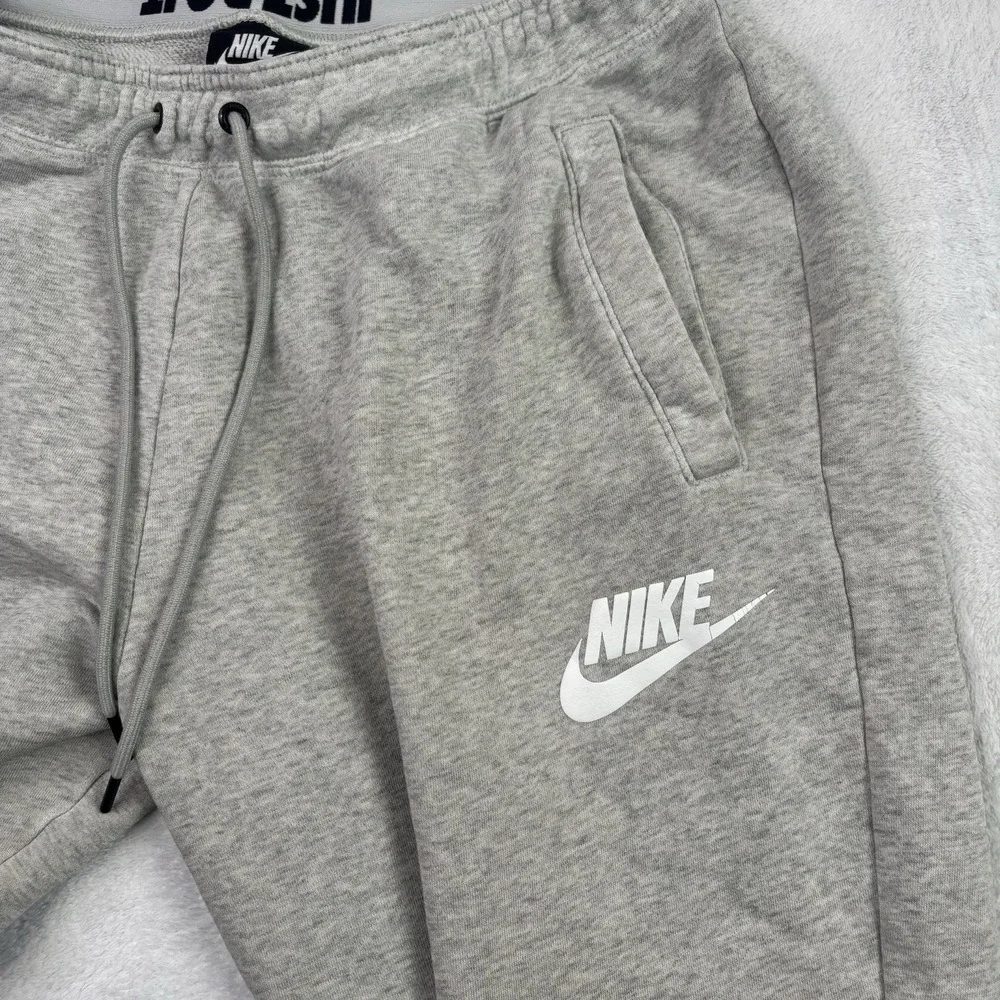 Nike Just Do It Grey Fleece Jogger Sweatpants Activewear Athletic Men's Large